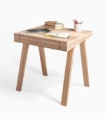 Minimalist Solid Wood Side Table, Nordic Bedside Nightstand - Image 2
